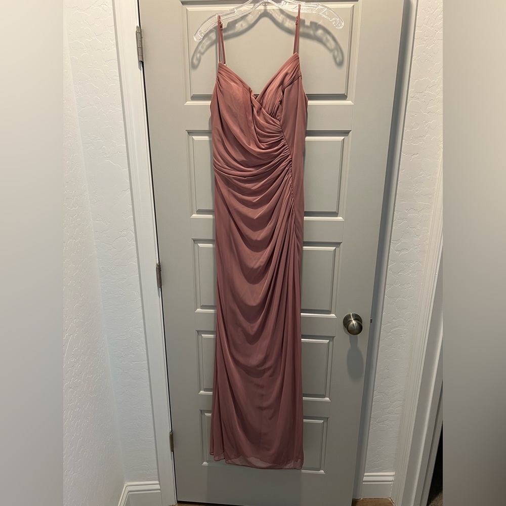 Azazie bridesmaid dress in dusty rose size A8 - Picture 2 of 11